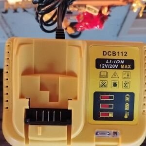 Yellow DCB112 Li-Ion  Battery Charger